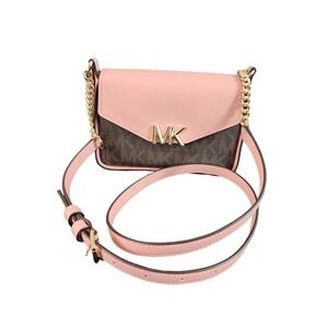 Michael Kors Pink and Brown Crossbody Bag